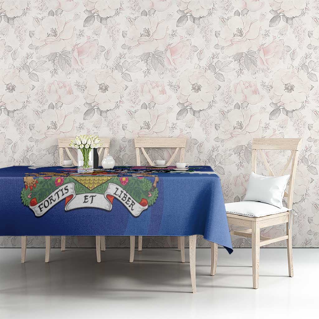 Canada Alberta Province Tablecloth Wild Rose Fortis et liber
