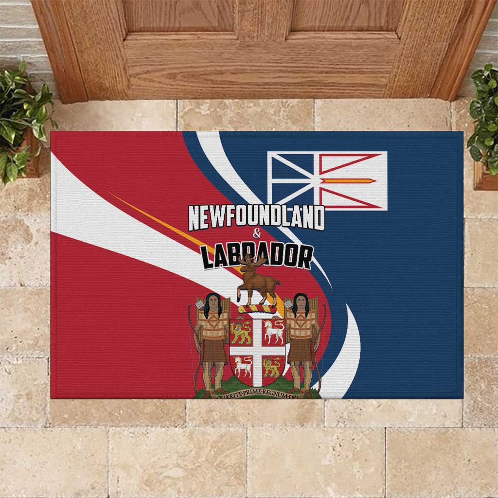 Canada Newfoundland and Labrador Province Rubber Doormat Quaerite prime regnum Dei