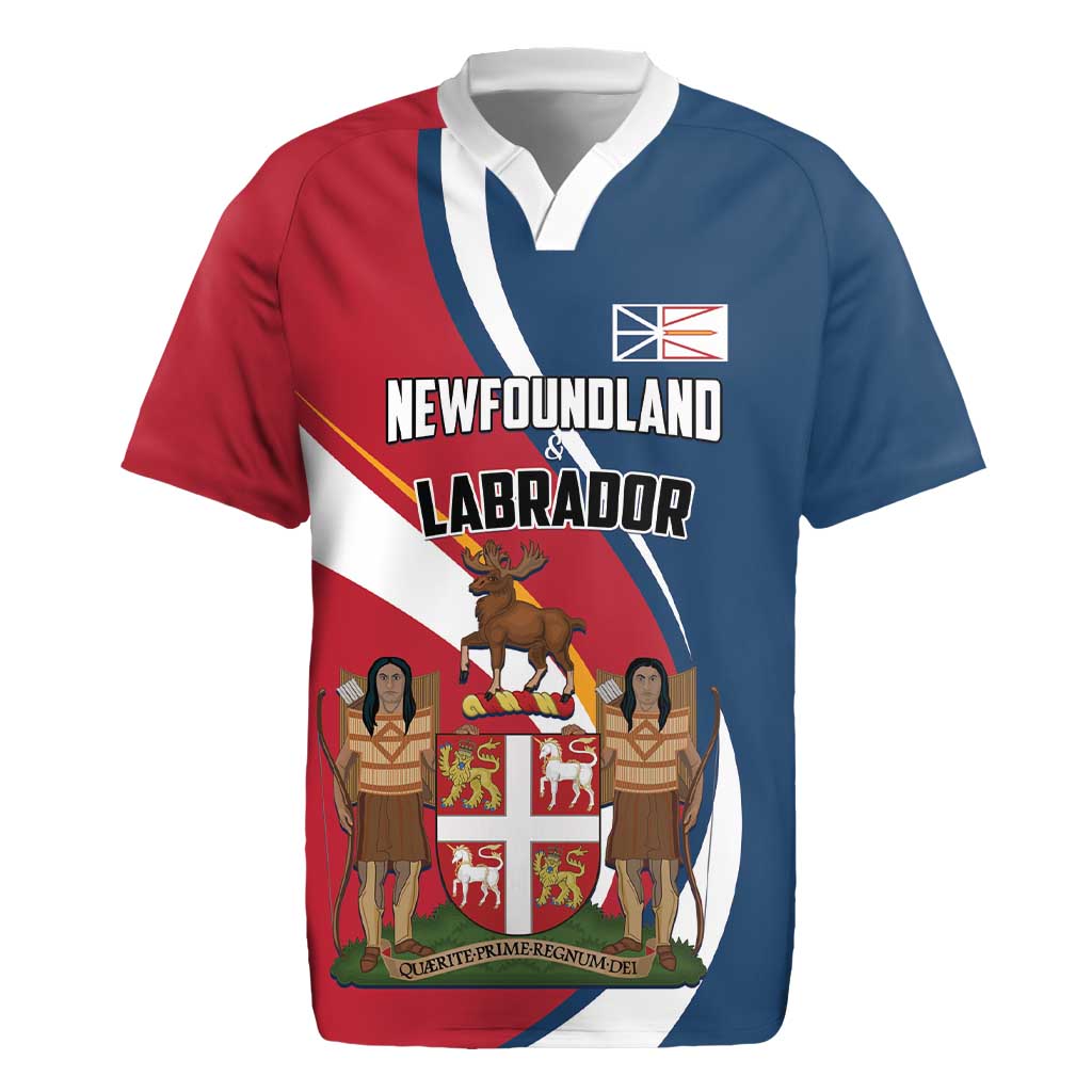 Personalized Canada Newfoundland and Labrador Province Rugby Jersey Quaerite prime regnum Dei