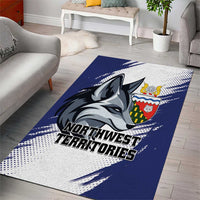 Canada Northwest Territories Area Rug White Fox Grunge Stylized