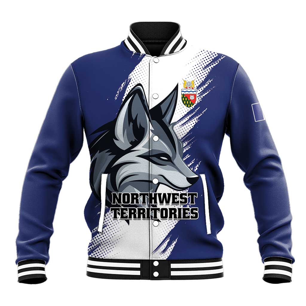 Personalized Canada Northwest Territories Baseball Jacket White Fox Grunge Stylized