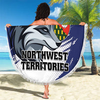 Canada Northwest Territories Beach Blanket White Fox Grunge Stylized