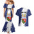 Personalized Canada Northwest Territories Couples Matching Mermaid Dress and Hawaiian Shirt White Fox Grunge Stylized