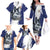 Personalized Canada Northwest Territories Family Matching Off The Shoulder Long Sleeve Dress and Hawaiian Shirt White Fox Grunge Stylized