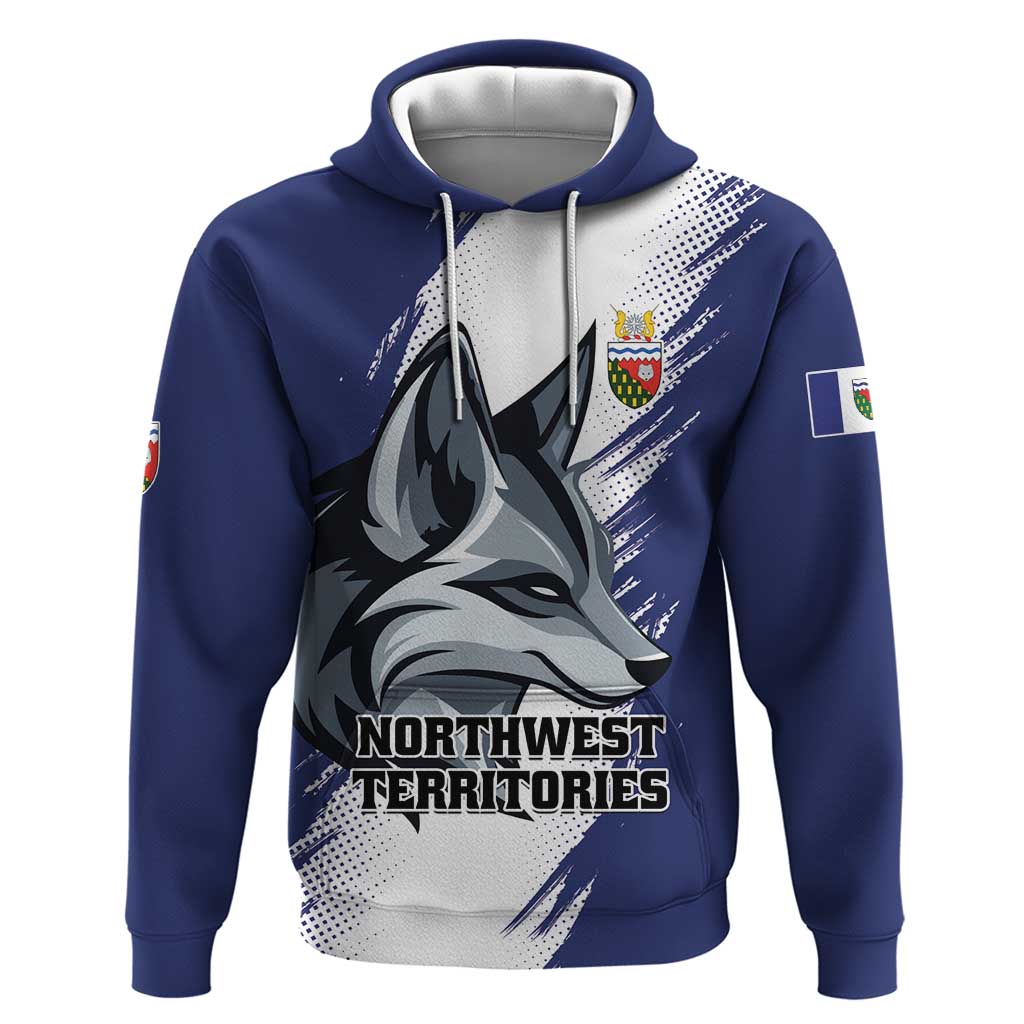 Personalized Canada Northwest Territories Hoodie White Fox Grunge Stylized