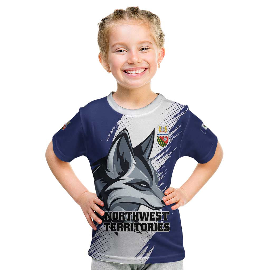 Personalized Canada Northwest Territories Kid T Shirt White Fox Grunge Stylized