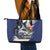 Canada Northwest Territories Leather Tote Bag White Fox Grunge Stylized