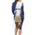 Personalized Canada Northwest Territories Long Sleeve Bodycon Dress White Fox Grunge Stylized