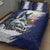 Canada Northwest Territories Quilt Bed Set White Fox Grunge Stylized