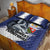 Canada Northwest Territories Quilt Bed Set White Fox Grunge Stylized