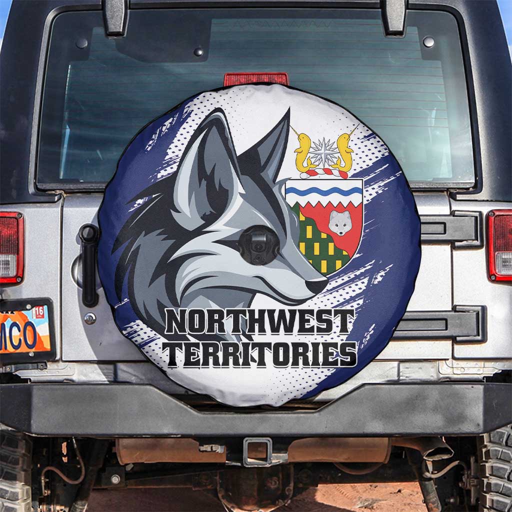 Canada Northwest Territories Spare Tire Cover White Fox Grunge Stylized