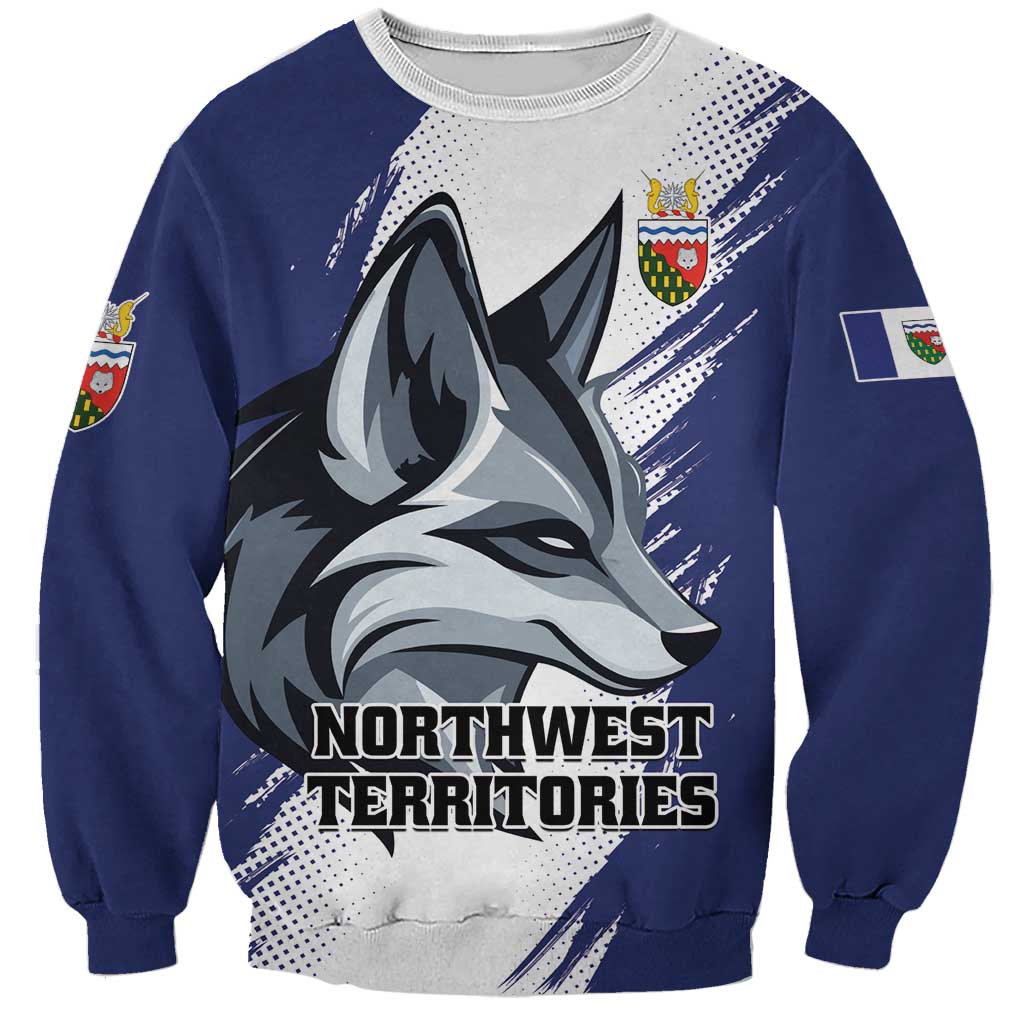 Personalized Canada Northwest Territories Sweatshirt White Fox Grunge Stylized