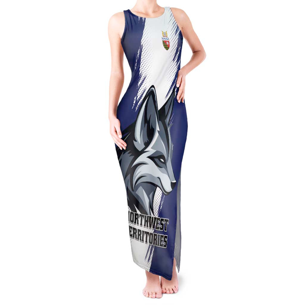 Personalized Canada Northwest Territories Tank Maxi Dress White Fox Grunge Stylized