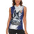 Personalized Canada Northwest Territories Women Sleeveless Polo Shirt White Fox Grunge Stylized