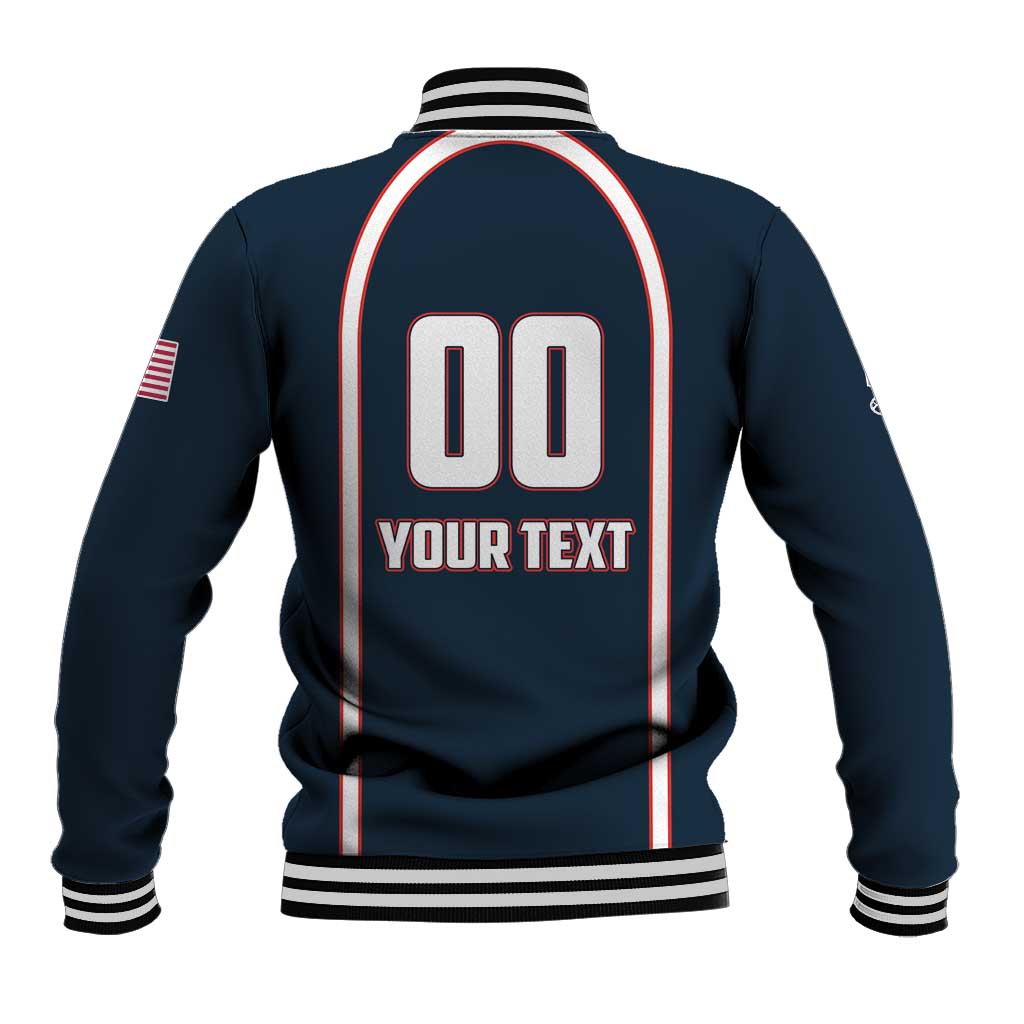Custom USA 2025 Lacrosse Baseball Jacket USA Growing the Game Blue Version