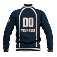 Custom USA 2025 Lacrosse Baseball Jacket USA Growing the Game Blue Version