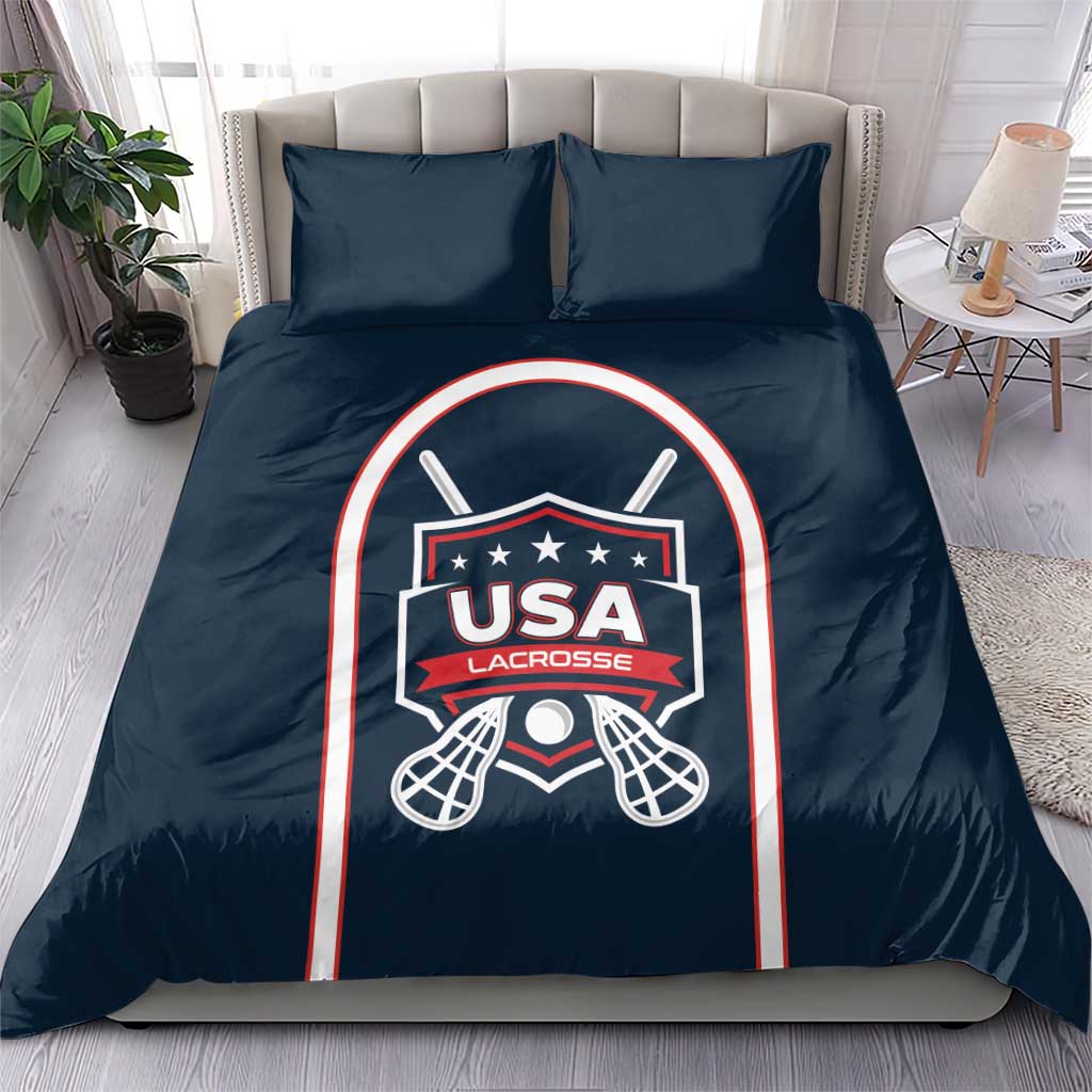 USA 2025 Lacrosse Bedding Set USA Growing the Game Blue Version