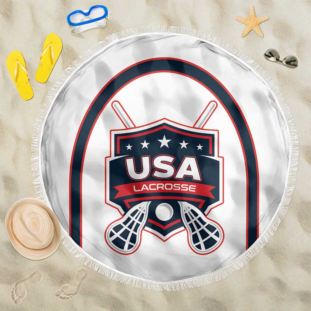 USA 2025 Lacrosse Beach Blanket USA Growing the Game White Version