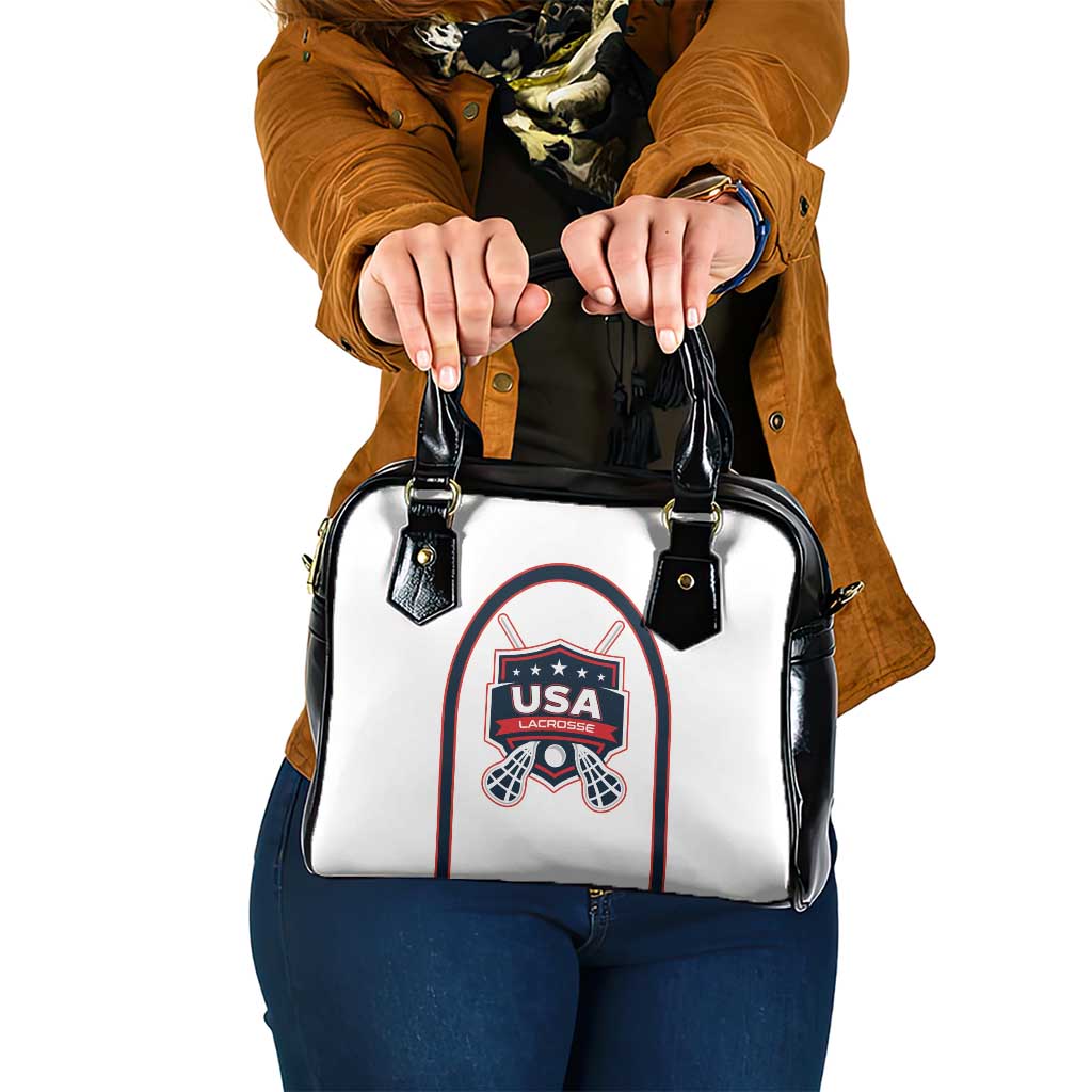 USA 2025 Lacrosse Shoulder Handbag USA Growing the Game White Version