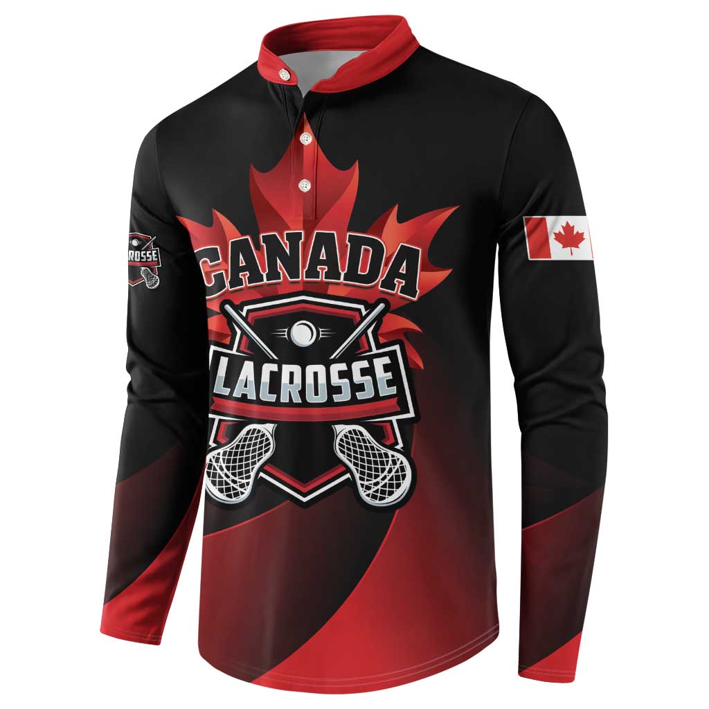 Custom Canada Lacrosse 2025 Button Sweatshirt Our Country and Our Game