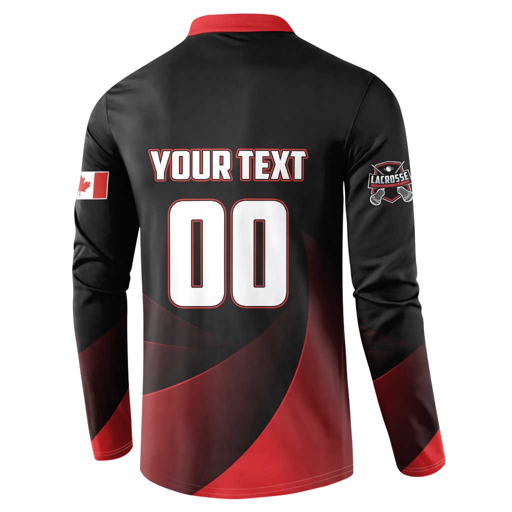 Custom Canada Lacrosse 2025 Button Sweatshirt Our Country and Our Game