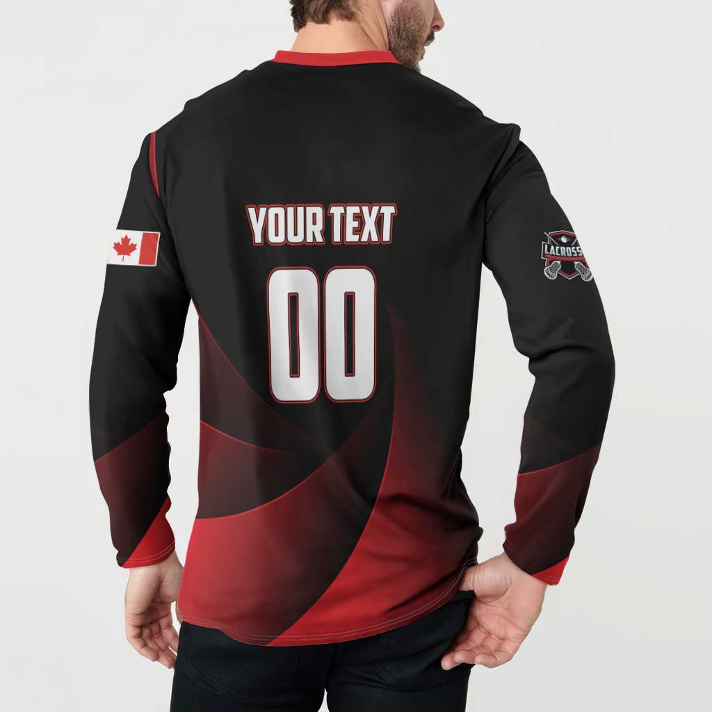 Custom Canada Lacrosse 2025 Button Sweatshirt Our Country and Our Game
