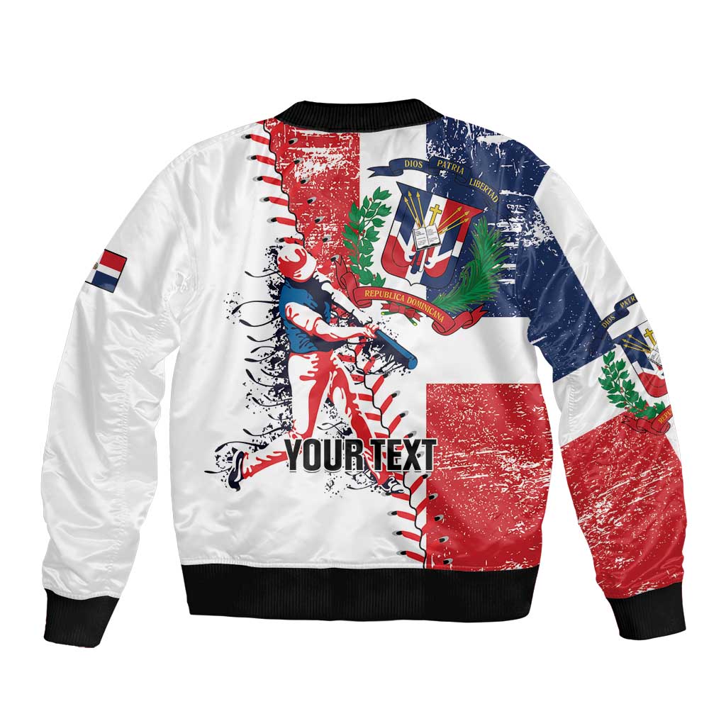 Personalized Baseball Dominican Republic Bomber Jacket Come On Team DR Grunge Style
