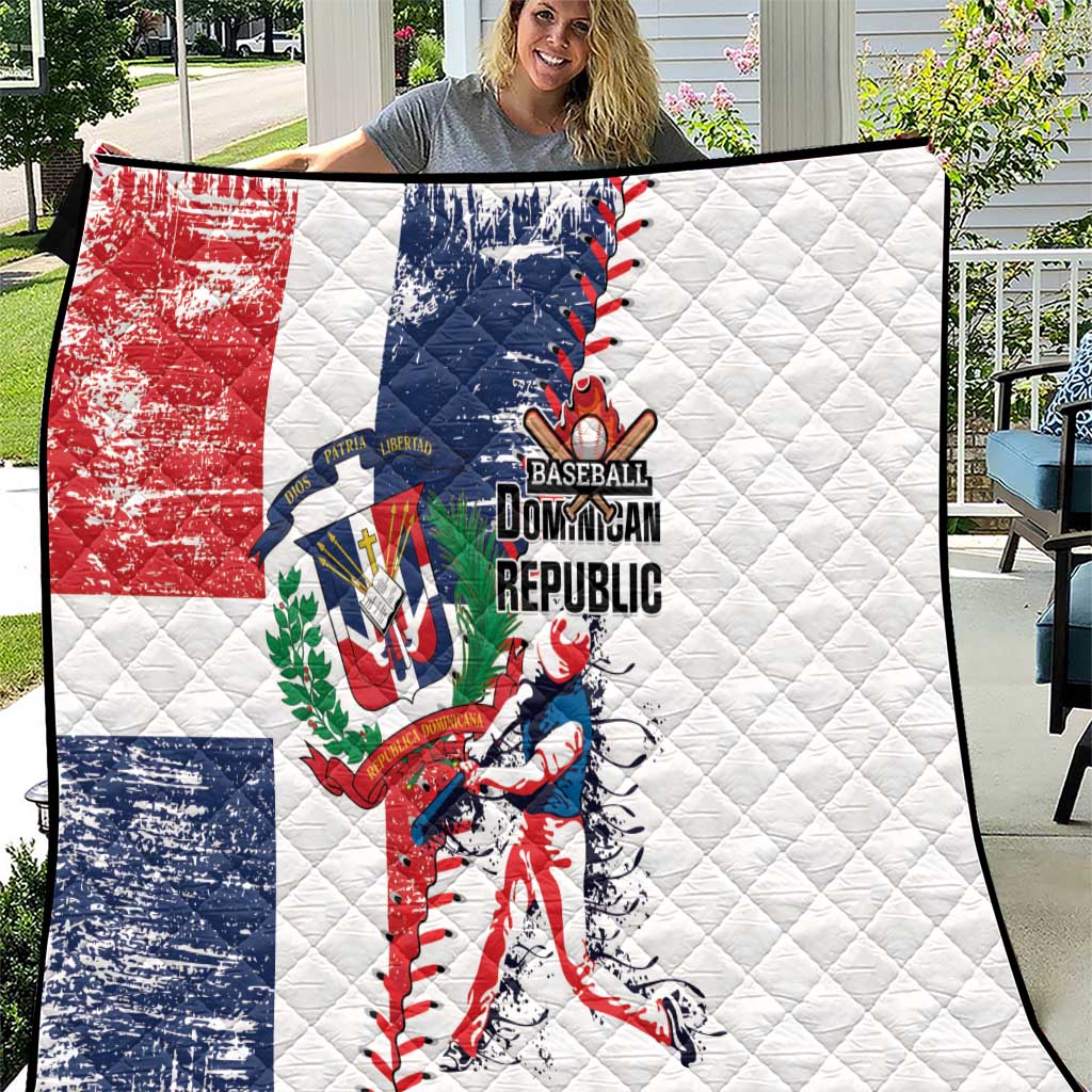 Baseball Dominican Republic Quilt Come On Team DR Grunge Style