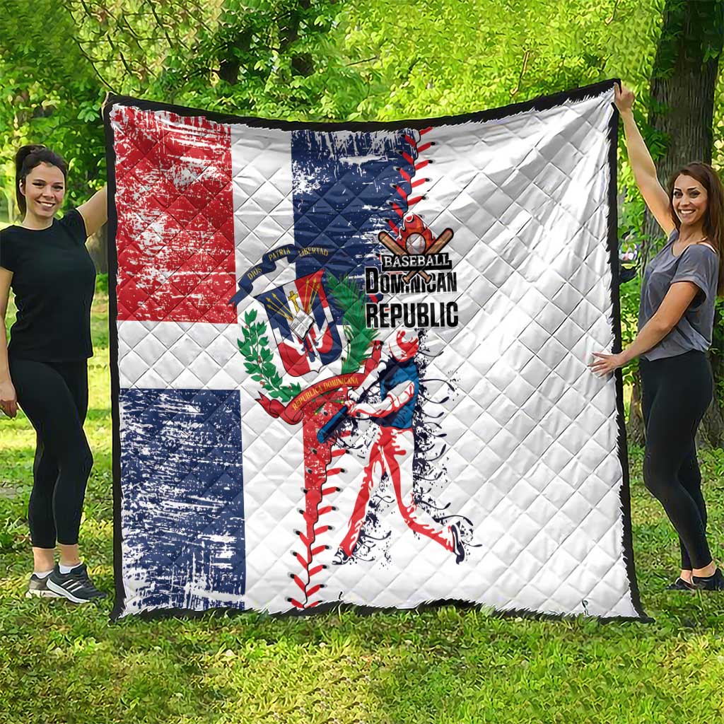 Baseball Dominican Republic Quilt Come On Team DR Grunge Style