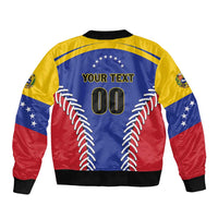 Custom Baseball Venezuela Sleeve Zip Bomber Jacket Team Venezuela Go Champions