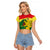 Senegal Raglan Cropped T Shirt Bahamian Lion Baobab Flag Style - Wonder Print Shop