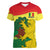 Senegal Women V Neck T Shirt Bahamian Lion Baobab Flag Style - Wonder Print Shop