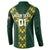 Custom South Africa 2024 Rugby Button Sweatshirt Go Springboks Protea Pattern - Wonder Print Shop