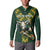 Custom South Africa 2024 Rugby Button Sweatshirt Go Springboks Protea Pattern - Wonder Print Shop