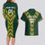 Custom South Africa 2024 Rugby Couples Matching Long Sleeve Bodycon Dress and Hawaiian Shirt Go Springboks Protea Pattern - Wonder Print Shop