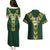 Custom South Africa 2024 Rugby Couples Matching Puletasi and Hawaiian Shirt Go Springboks Protea Pattern - Wonder Print Shop