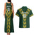 Custom South Africa 2024 Rugby Couples Matching Tank Maxi Dress and Hawaiian Shirt Go Springboks Protea Pattern - Wonder Print Shop