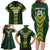 Custom South Africa 2024 Rugby Family Matching Long Sleeve Bodycon Dress and Hawaiian Shirt Go Springboks Protea Pattern - Wonder Print Shop