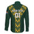 Custom South Africa 2024 Rugby Family Matching Long Sleeve Bodycon Dress and Hawaiian Shirt Go Springboks Protea Pattern - Wonder Print Shop