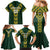 Custom South Africa 2024 Rugby Family Matching Mermaid Dress and Hawaiian Shirt Go Springboks Protea Pattern - Wonder Print Shop