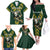 Custom South Africa 2024 Rugby Family Matching Off The Shoulder Long Sleeve Dress and Hawaiian Shirt Go Springboks Protea Pattern - Wonder Print Shop