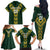 Custom South Africa 2024 Rugby Family Matching Off The Shoulder Long Sleeve Dress and Hawaiian Shirt Go Springboks Protea Pattern - Wonder Print Shop