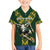 Custom South Africa 2024 Rugby Family Matching Off The Shoulder Long Sleeve Dress and Hawaiian Shirt Go Springboks Protea Pattern - Wonder Print Shop