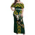 Custom South Africa 2024 Rugby Family Matching Off Shoulder Maxi Dress and Hawaiian Shirt Go Springboks Protea Pattern - Wonder Print Shop