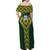 Custom South Africa 2024 Rugby Family Matching Off Shoulder Maxi Dress and Hawaiian Shirt Go Springboks Protea Pattern - Wonder Print Shop