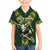 Custom South Africa 2024 Rugby Family Matching Off Shoulder Maxi Dress and Hawaiian Shirt Go Springboks Protea Pattern - Wonder Print Shop