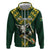 Custom South Africa 2024 Rugby Hoodie Go Springboks Protea Pattern - Wonder Print Shop