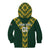 Custom South Africa 2024 Rugby Kid Hoodie Go Springboks Protea Pattern - Wonder Print Shop