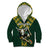 Custom South Africa 2024 Rugby Kid Hoodie Go Springboks Protea Pattern - Wonder Print Shop