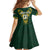 Custom South Africa 2024 Rugby Kid Short Sleeve Dress Go Springboks Protea Pattern - Wonder Print Shop